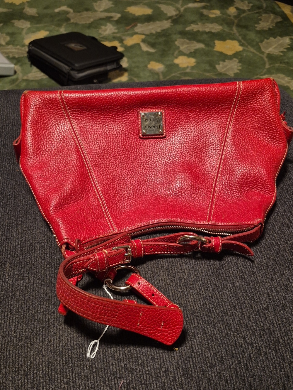 Dooney & Bourke Red Pebbled Leather Crossbody